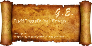 Gyöngyösy Ervin névjegykártya
